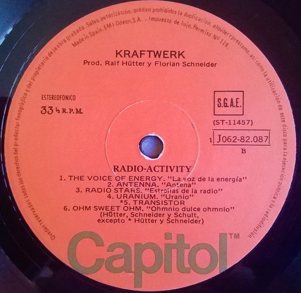 Kraftwerk, Radio-Activity-LP, Vinilos, Historia Nuestra
