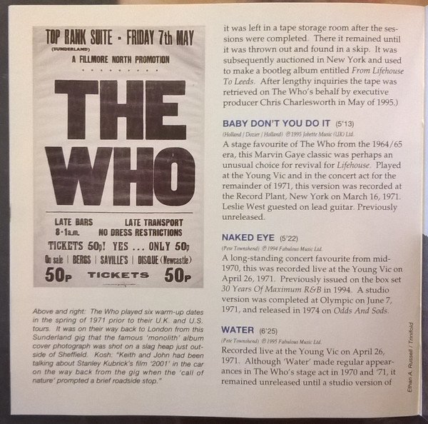 The Who, Who's Next-CD, CDs, Historia Nuestra