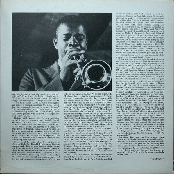 Donald Byrd, House Of Byrd-LP, Vinilos, Historia Nuestra