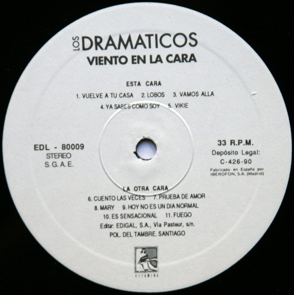 Los Dramaticos, Viento En La Cara-LP, Vinilos, Historia Nuestra