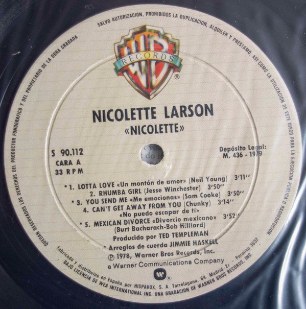 Nicolette, Nicolette-LP, Vinilos, Historia Nuestra