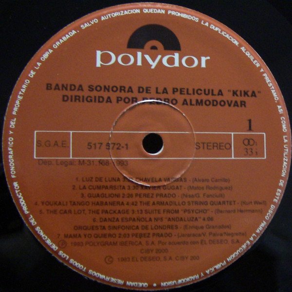 Various, Kika (Banda Sonora De La Pelicula)-LP, Vinilos, Historia Nuestra