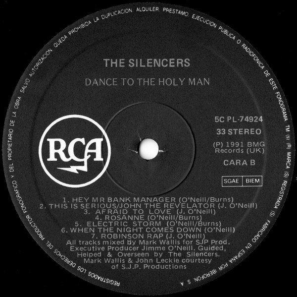 The Silencers Dance To The Holy Man-LP, Vinilos, Historia Nuestra