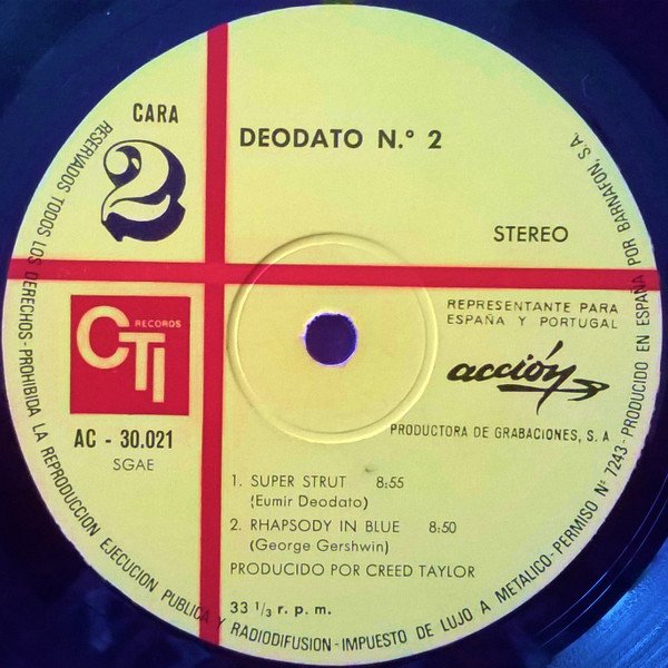 Deodato* Deodato 2-LP, Vinilos, Historia Nuestra