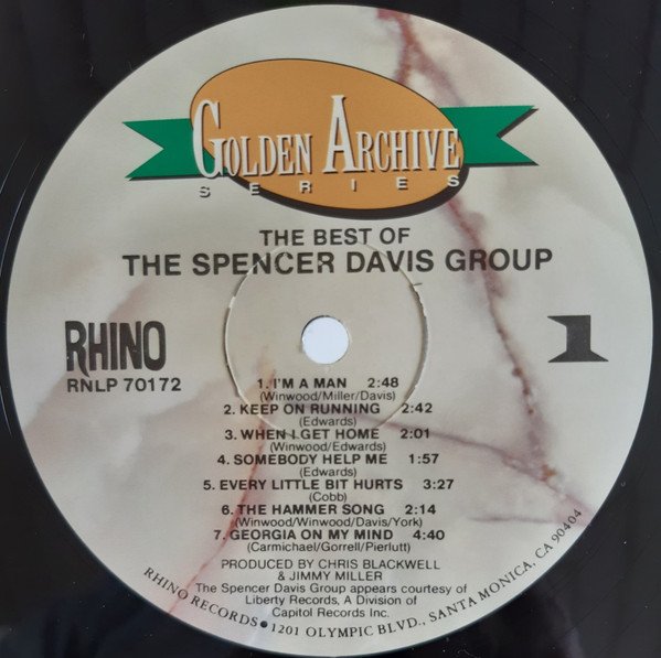 The Spencer Davis Group The Best Of The Spencer Davis Group-LP, Vinilos, Historia Nuestra