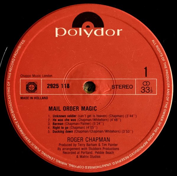 Roger Chapman And The Short List* Mail Order Magic-LP, Vinilos, Historia Nuestra