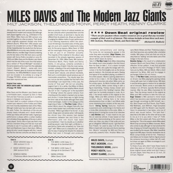 Miles Davis, Miles Davis And The Modern Jazz Giants-LP, Vinilos, Historia Nuestra