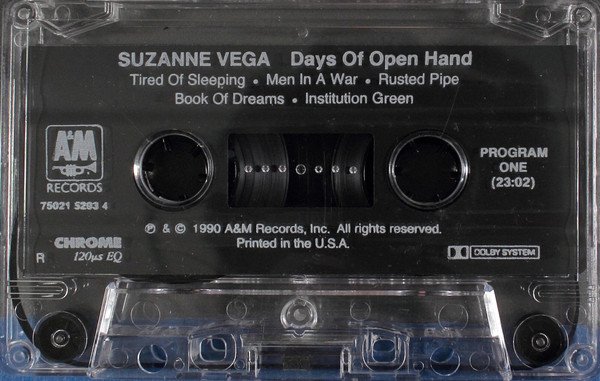 Suzanne Vega Days Of Open Hand-Cass, Cintas y casetes, Historia Nuestra