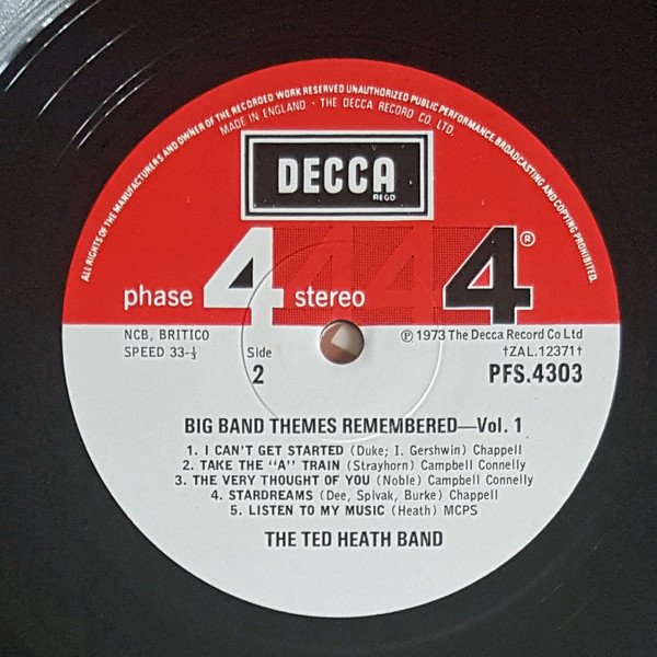 The Ted Heath Band* Big Band Themes Remembered - Vol. 1-LP, Vinilos, Historia Nuestra