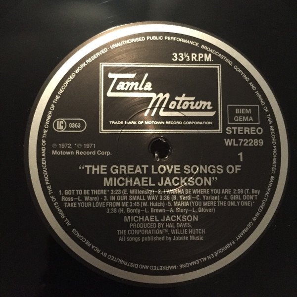 The Great Love Songs Of Michael Jackson-LP, Vinilos, Historia Nuestra