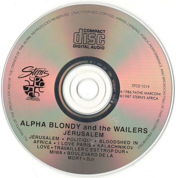 Alpha Blondy And The Wailers, Jérusalem-CD, CDs, Historia Nuestra
