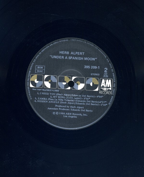 Herb Alpert Under A Spanish Moon-LP, Vinilos, Historia Nuestra
