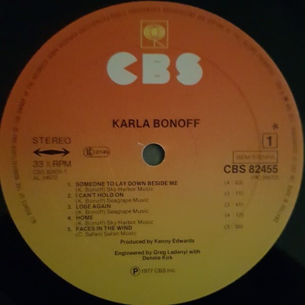 Karla Bonoff Karla Bonoff-LP, Vinilos, Historia Nuestra