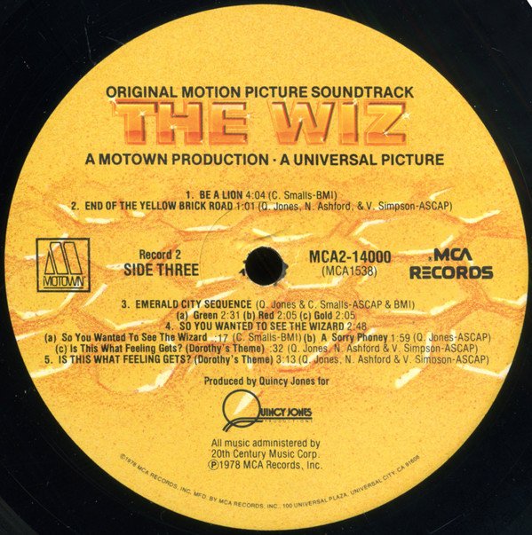 Various, The Wiz (Original Motion Picture Soundtrack)-LP, Vinilos, Historia Nuestra