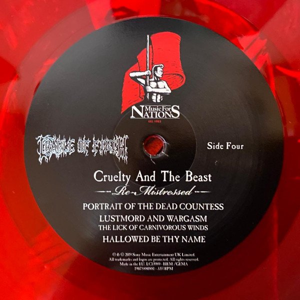 Cradle Of Filth, Cruelty And The Beast (Re-Mistressed)-LP, Vinilos, Historia Nuestra