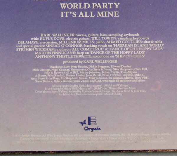 World Party, Private Revolution-LP, Vinilos, Historia Nuestra