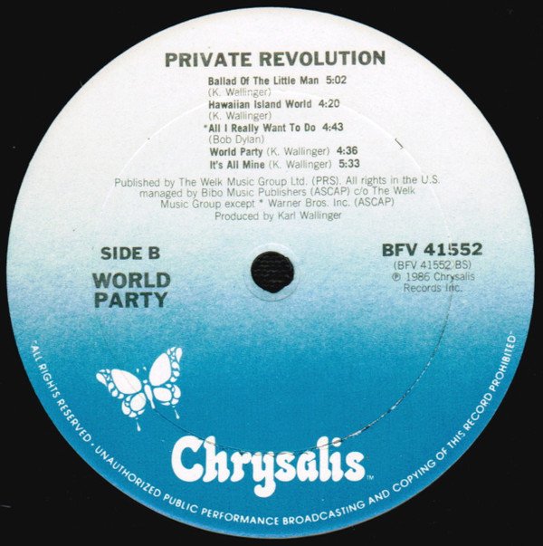 World Party, Private Revolution-LP, Vinilos, Historia Nuestra