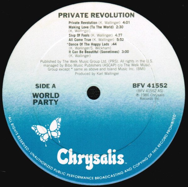 World Party, Private Revolution-LP, Vinilos, Historia Nuestra