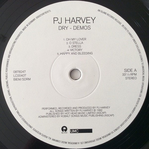 PJ Harvey Dry - Demos-LP, Vinilos, Historia Nuestra