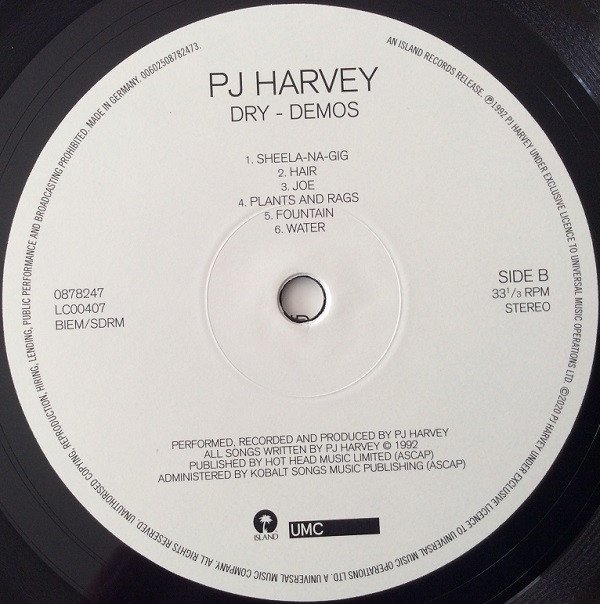 PJ Harvey Dry - Demos-LP, Vinilos, Historia Nuestra