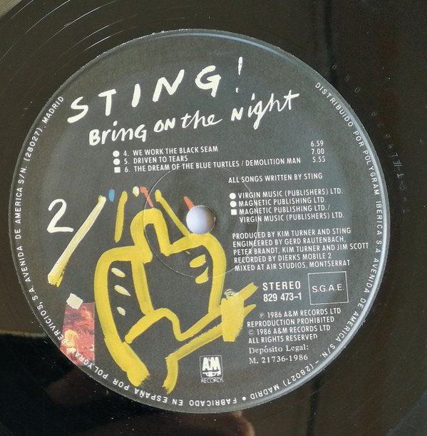 Sting Bring On The Night-2xLP, Vinilos, Historia Nuestra