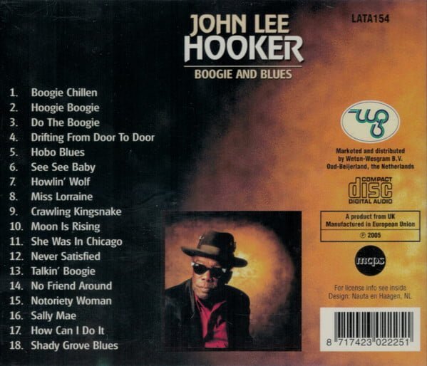 John Lee Hooker Boogie And Blues-CD, CDs, Historia Nuestra