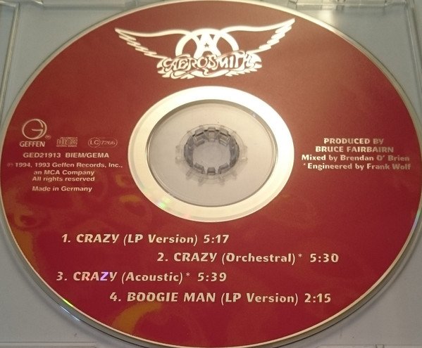 Aerosmith, Crazy-CD, CDs, Historia Nuestra