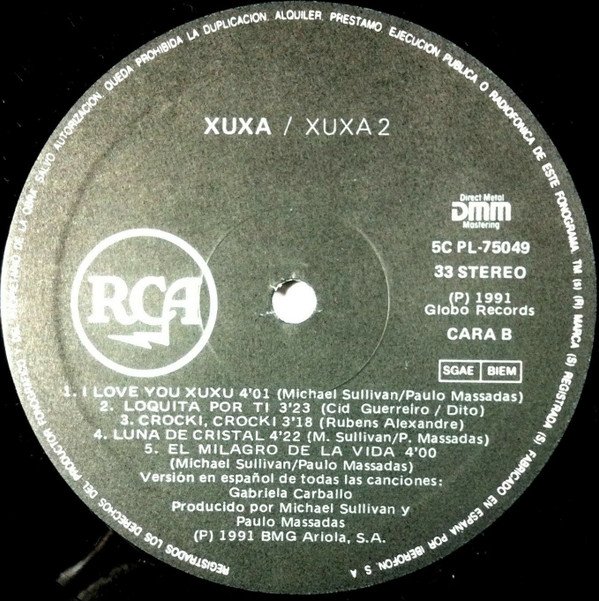 Xuxa, Xuxa 2-LP, Vinilos, Historia Nuestra