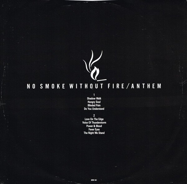 Anthem , No Smoke Without Fire-LP, Vinilos, Historia Nuestra