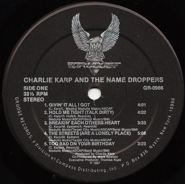 Charlie Karp and The Name Droppers-LP, Vinilos, Historia Nuestra