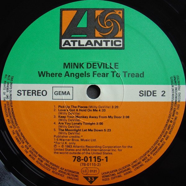 Mink DeVille, Where Angels Fear To Tread-LP, Vinilos, Historia Nuestra