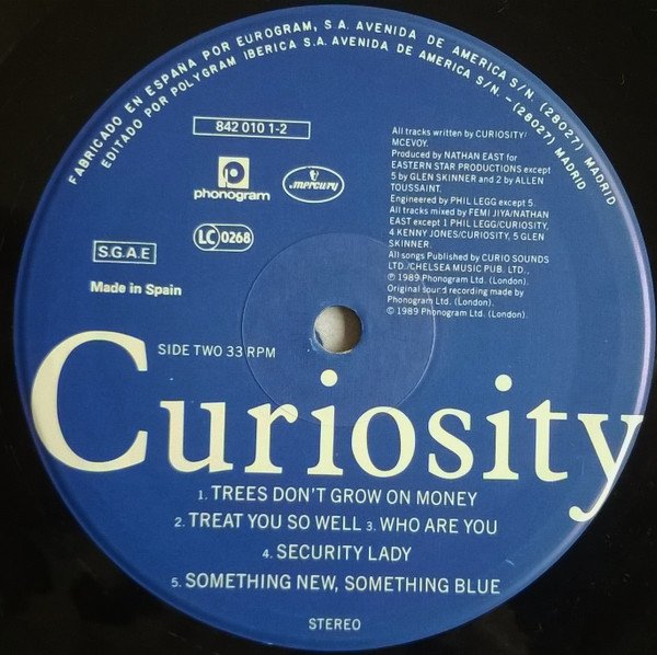 Curiosity Killed The Cat, Getahead-LP, Vinilos, Historia Nuestra