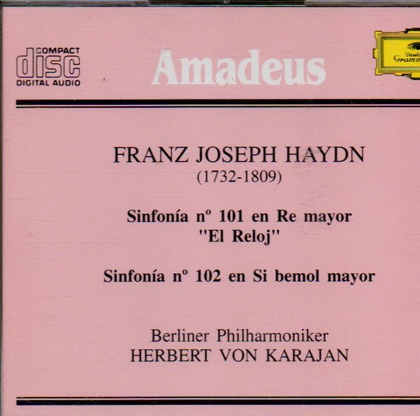 F. J. Haydn* - Herbert Von Karajan, Berliner Philharmoniker Sinfonía Nº 101 En Re Mayor "El Reloj" / Sinfonía Nº 102 En Si Bemol Mayor-CD, CDs, Historia Nuestra