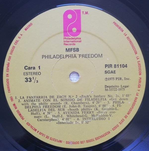 MFSB, Philadelphia Freedom-LP, Vinilos, Historia Nuestra