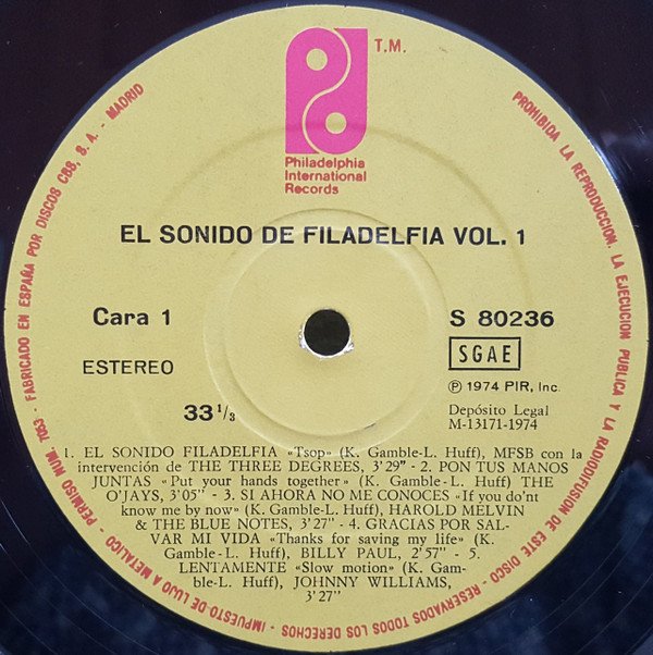 Various El Sonido De Filadelfia Vol. 1-LP, Vinilos, Historia Nuestra