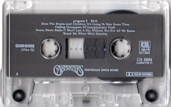 Carpenters, Yesterday Once More-Tape, Cintas y casetes, Historia Nuestra