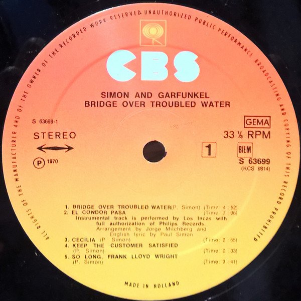 Simon And Garfunkel* Bridge Over Troubled Water-LP, Vinilos, Historia Nuestra