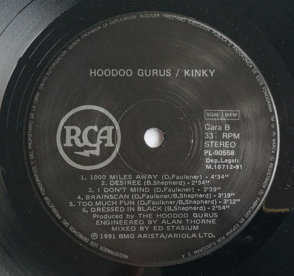 Hoodoo Gurus Kinky-LP, Vinilos, Historia Nuestra