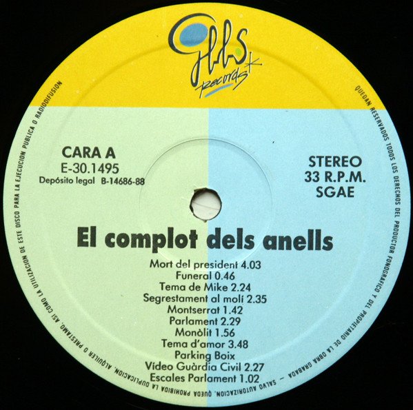 Manel Camp El Complot Dels Anells-LP, Vinilos, Historia Nuestra