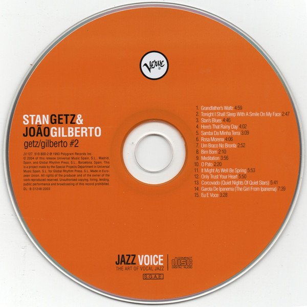 Stan Getz / João Gilberto Getz / Gilberto #2-CD, CDs, Historia Nuestra