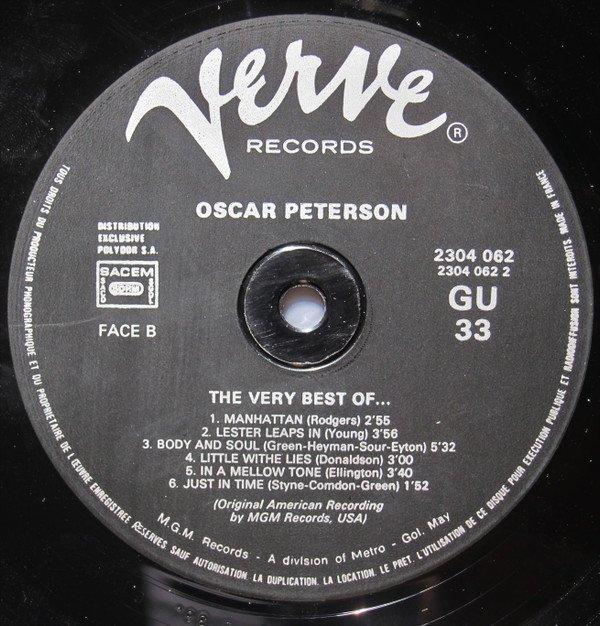 Oscar Peterson, The Very Best Of Oscar Peterson-LP, Vinilos, Historia Nuestra