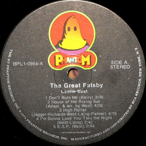 Leslie West, The Great Fatsby-LP, Vinilos, Historia Nuestra