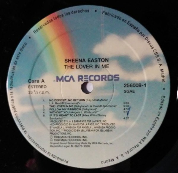 Sheena Easton The Lover In Me-LP, Vinilos, Historia Nuestra