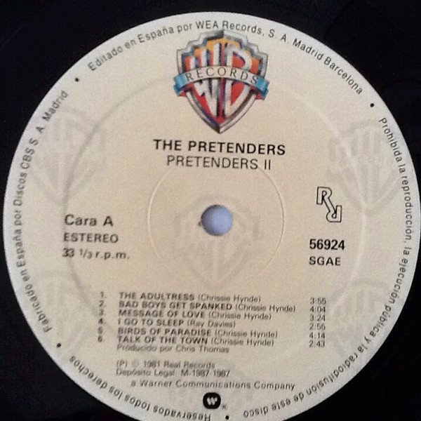 The Pretenders Pretenders II-LP, Vinilos, Historia Nuestra