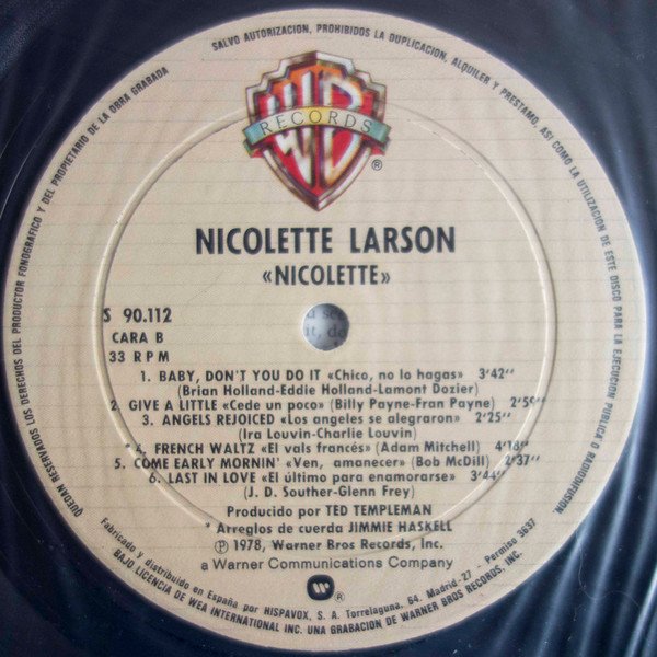 Nicolette, Nicolette-LP, Vinilos, Historia Nuestra