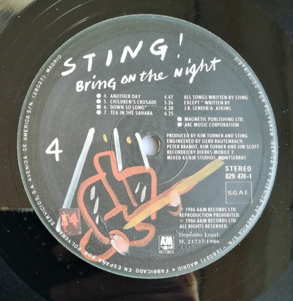 Sting Bring On The Night-2xLP, Vinilos, Historia Nuestra