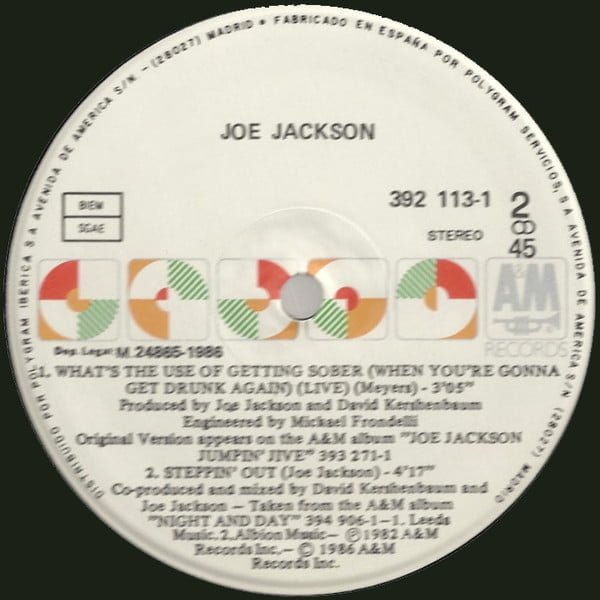 Joe Jackson Home Town-12, Vinilos, Historia Nuestra