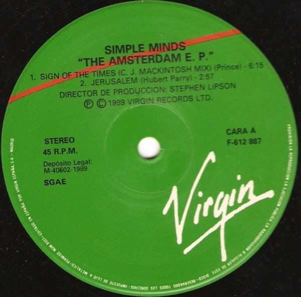 Simple Minds The Amsterdam EP-12, Vinilos, Historia Nuestra