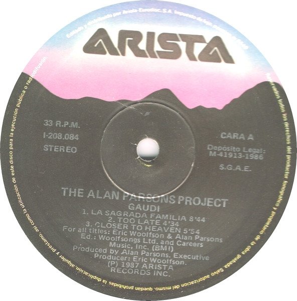 The Alan Parsons Project, Gaudi-LP, Vinilos, Historia Nuestra