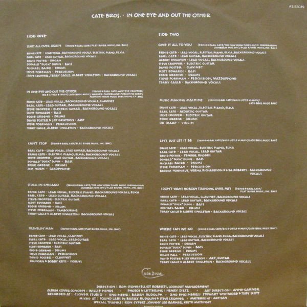 Cate Bros, In One Eye And Out The Other-LP, Vinilos, Historia Nuestra